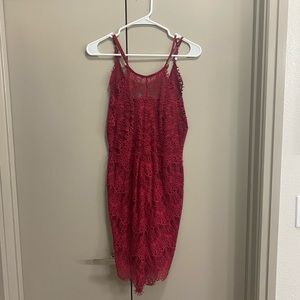 Free People Red Lace Dress